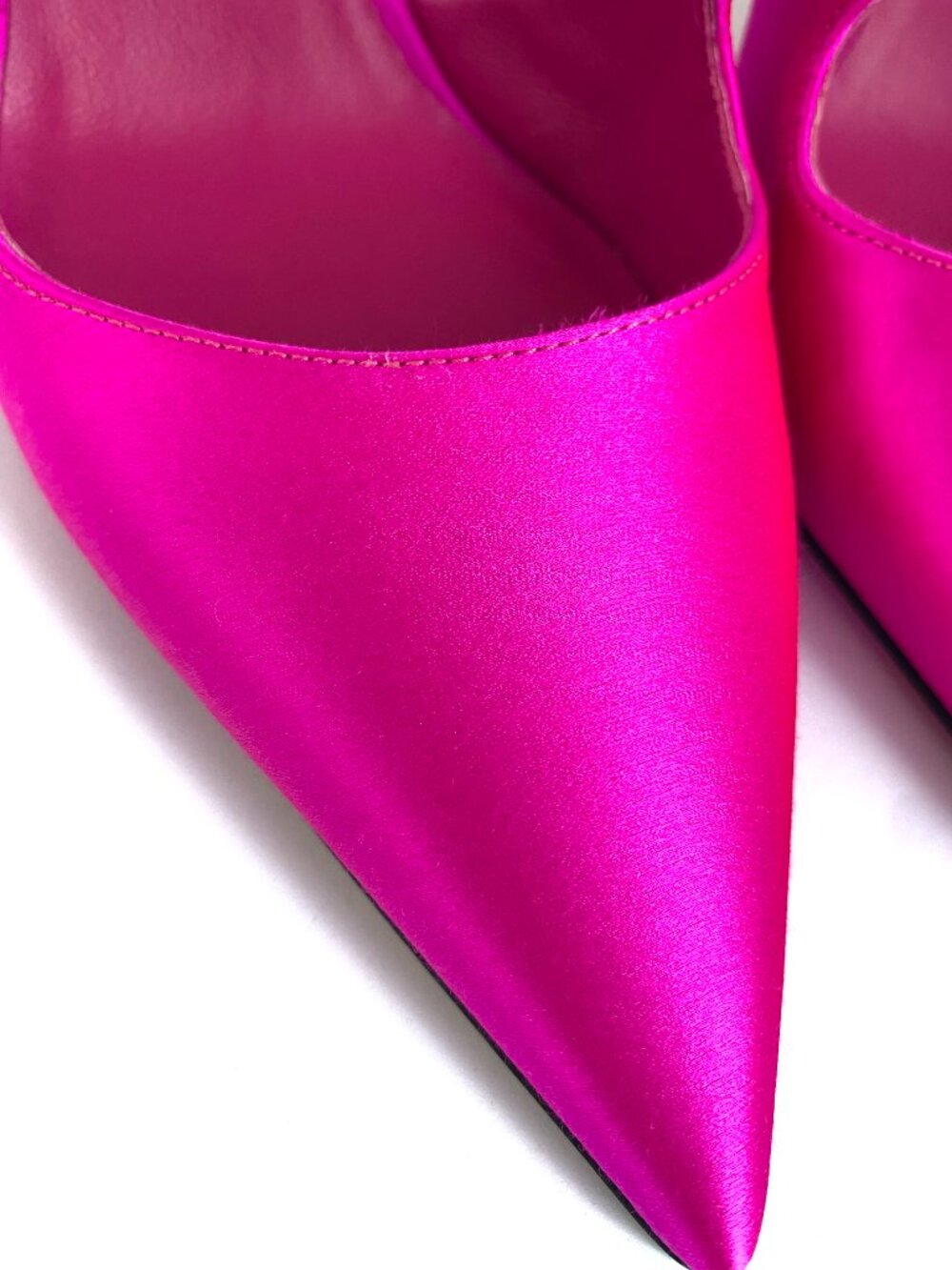 New Jimmy Choo Azia 95 Satin Pumps | Fuchsia Pink Strappy Heels | Size 8 - Picture 11 of 12